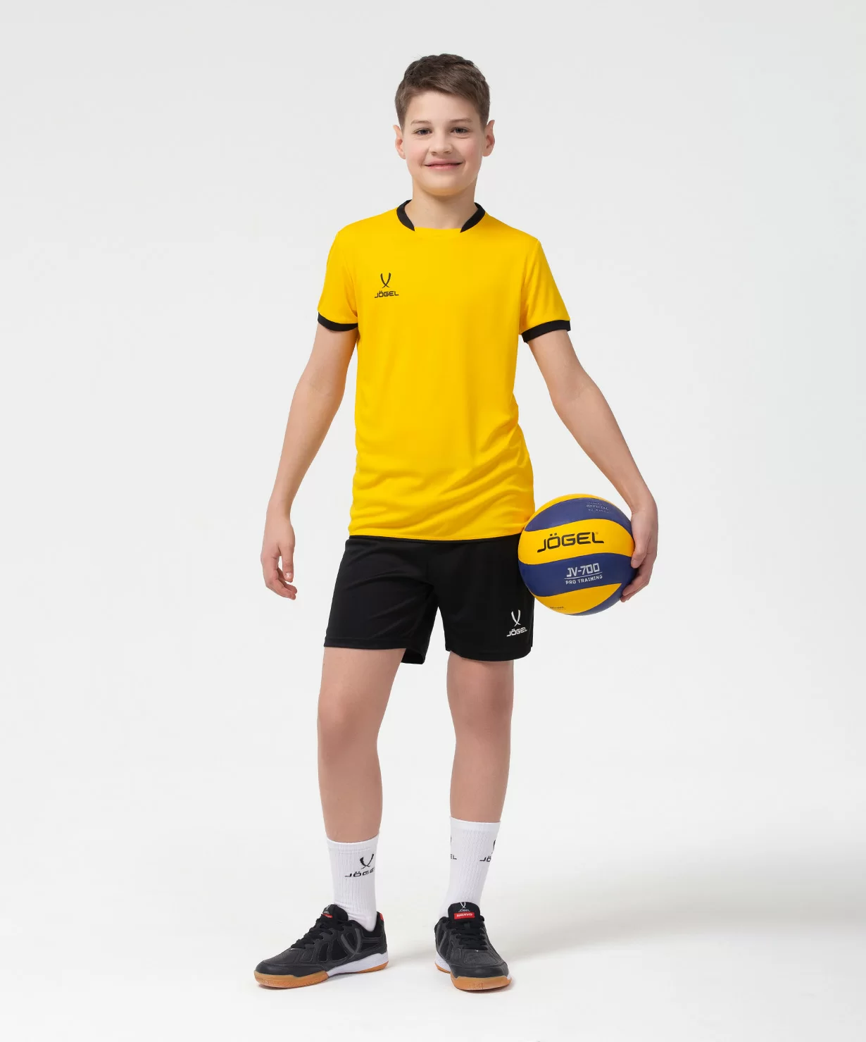 Реальное фото Футболка волейбольная Camp, желтый, детский Jögel от магазина СпортЕВ