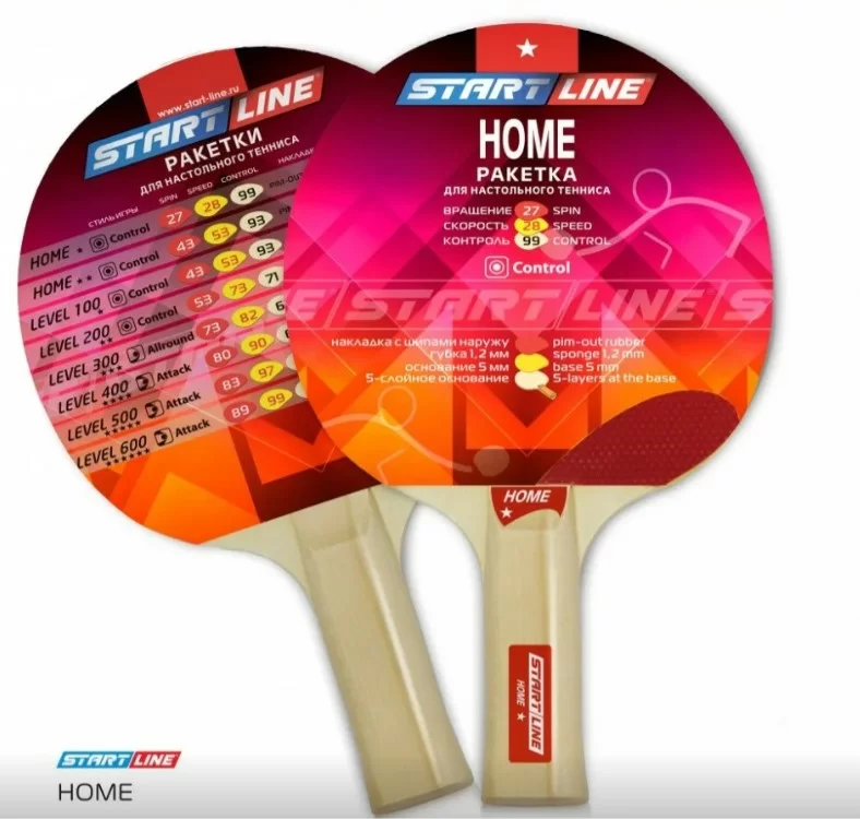 Реальное фото Ракетка для настольного тенниса Start line Home (анатомическая) 12104 от магазина СпортЕВ