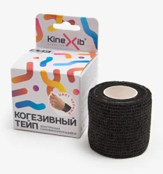 Тейп когезивный Kinexib 4,5 м * 5 см черный 26522