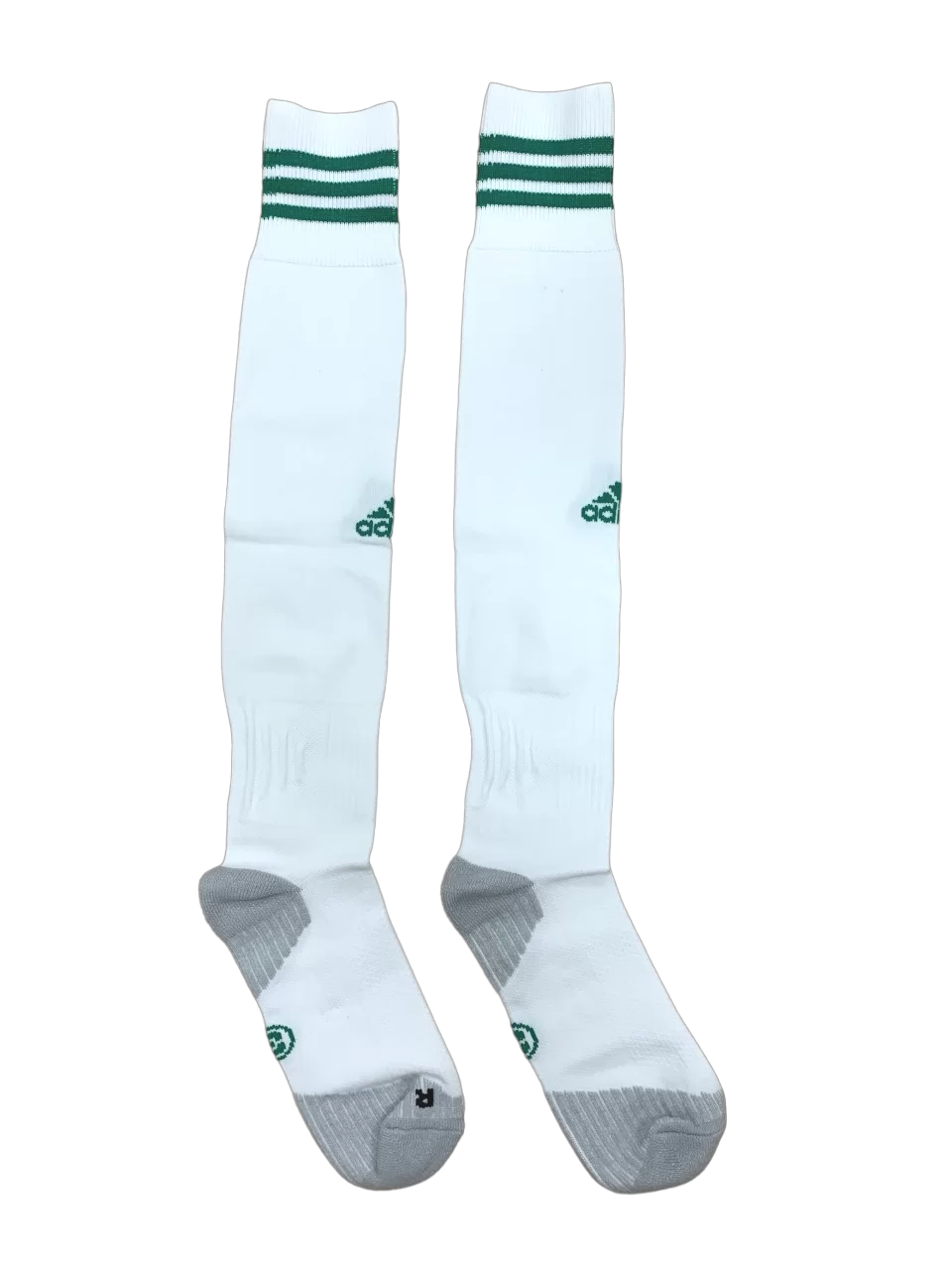 Реальное фото Гетры футбольные Adidas MTFB2 Sock белый/зеленый W65904 от магазина СпортЕВ