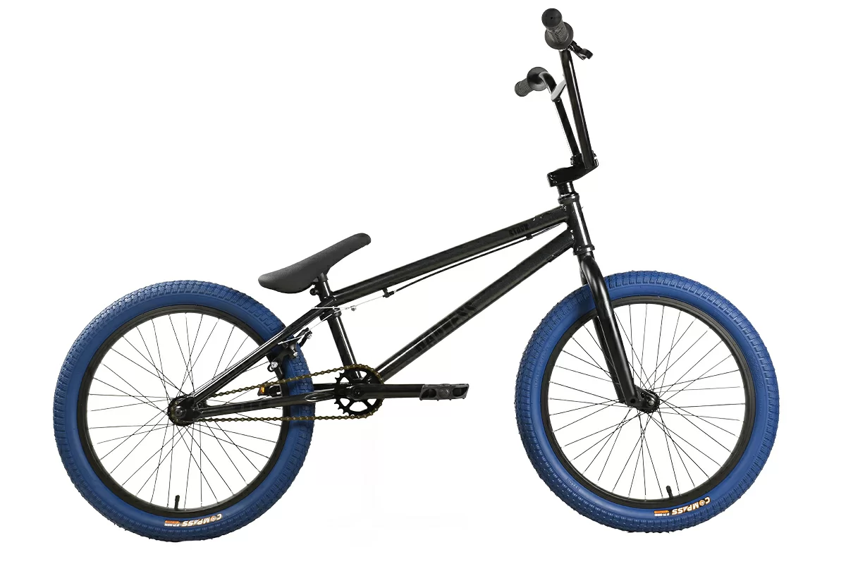 Реальное фото Велосипед Stark Madness BMX 4 (2025) серо-фиолетовый/черный/темно-синий от магазина Спортев