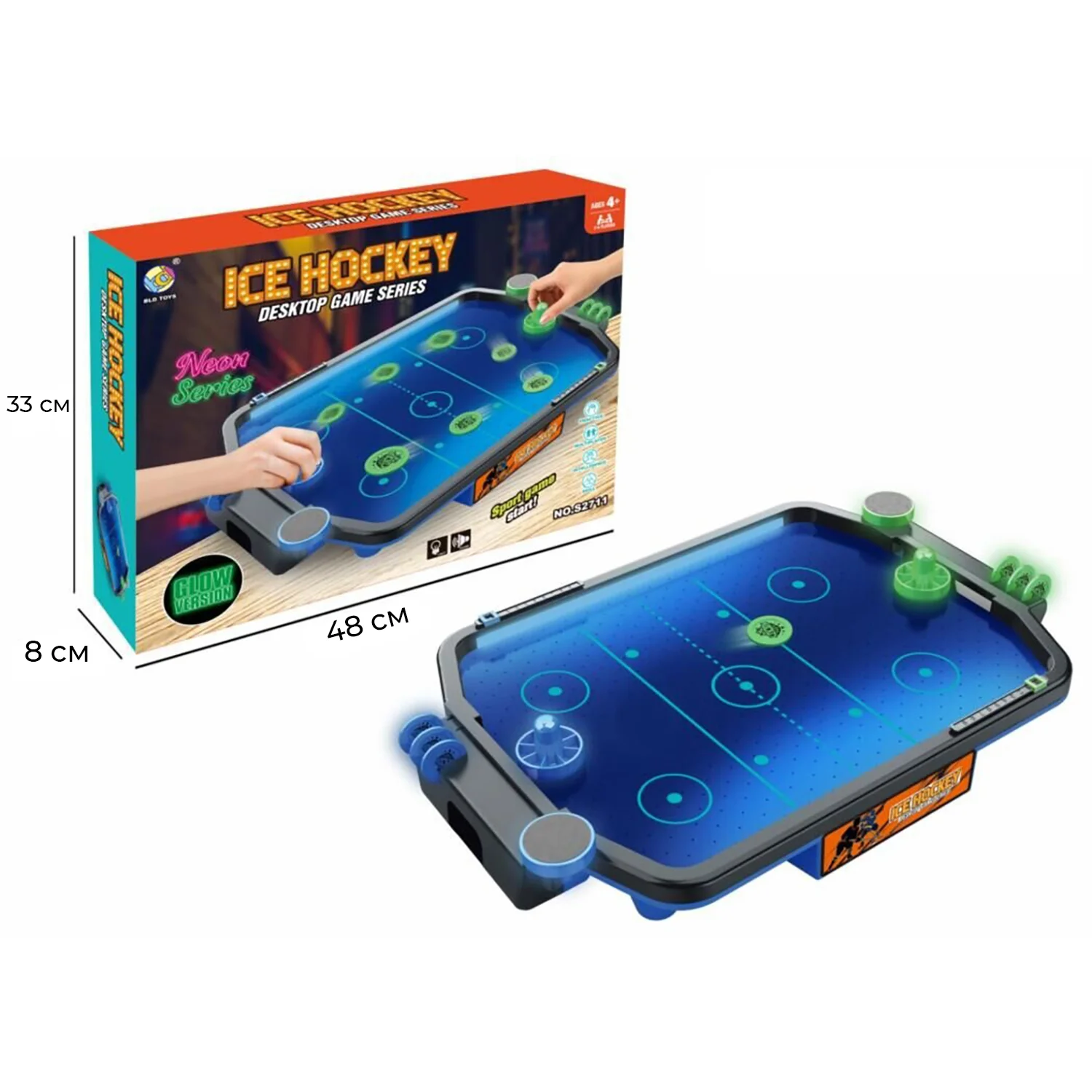 Реальное фото Игровой стол - аэрохоккей DFC SB-AT-2711 от магазина Спортев