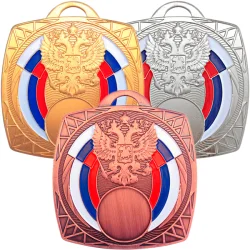 Комплект медалей MZ 35-70 (G/S/B) (70х70мм, D-25мм, s-2,5мм)