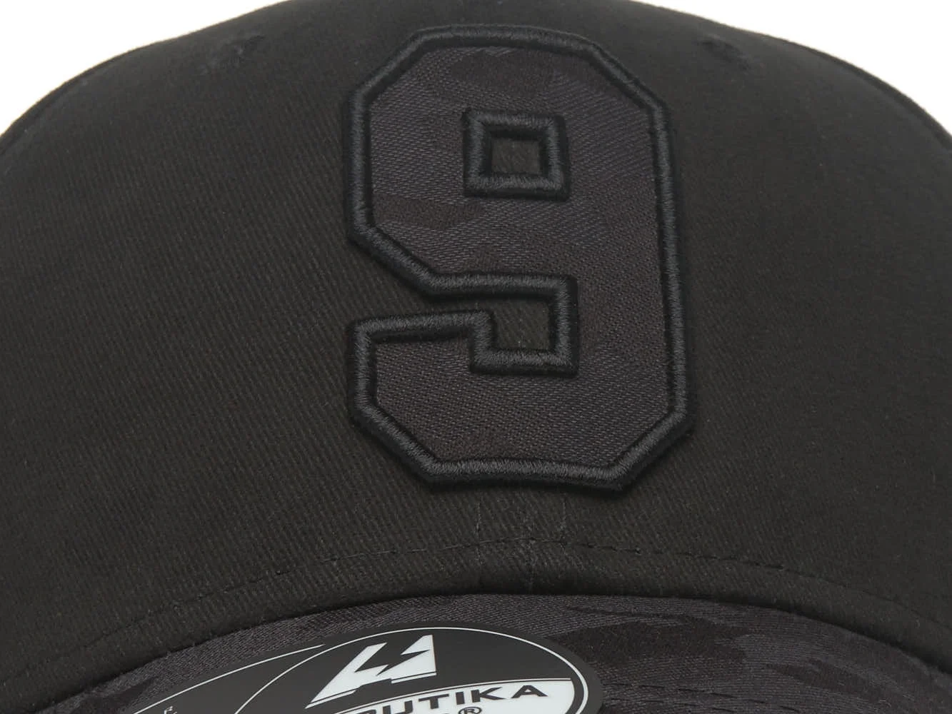 Реальное фото Бейсболка №9 черная р.55-58 20691 от магазина Спортев