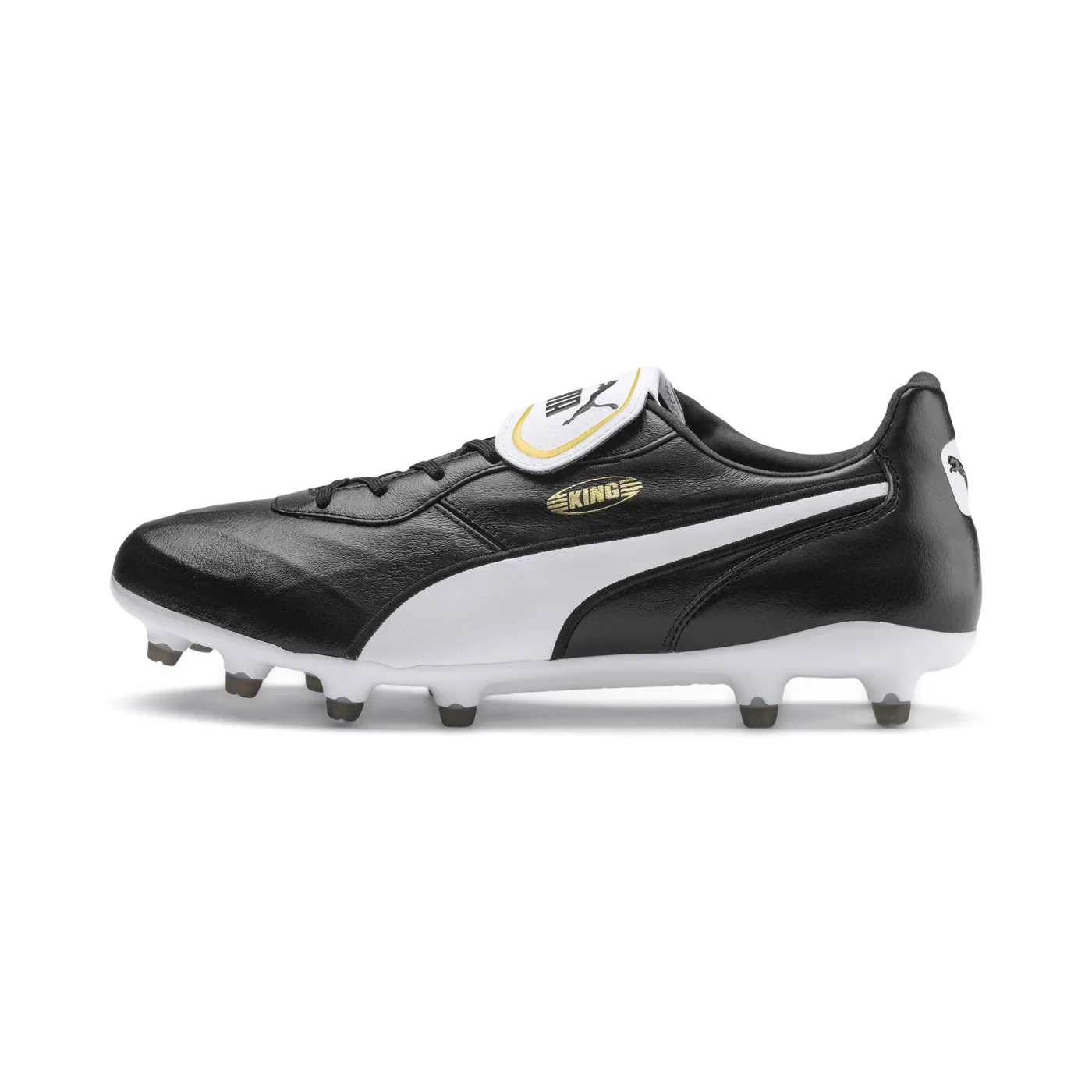 Реальное фото Бутсы Puma King Top FG черный/белый 105607 01 от магазина Спортев