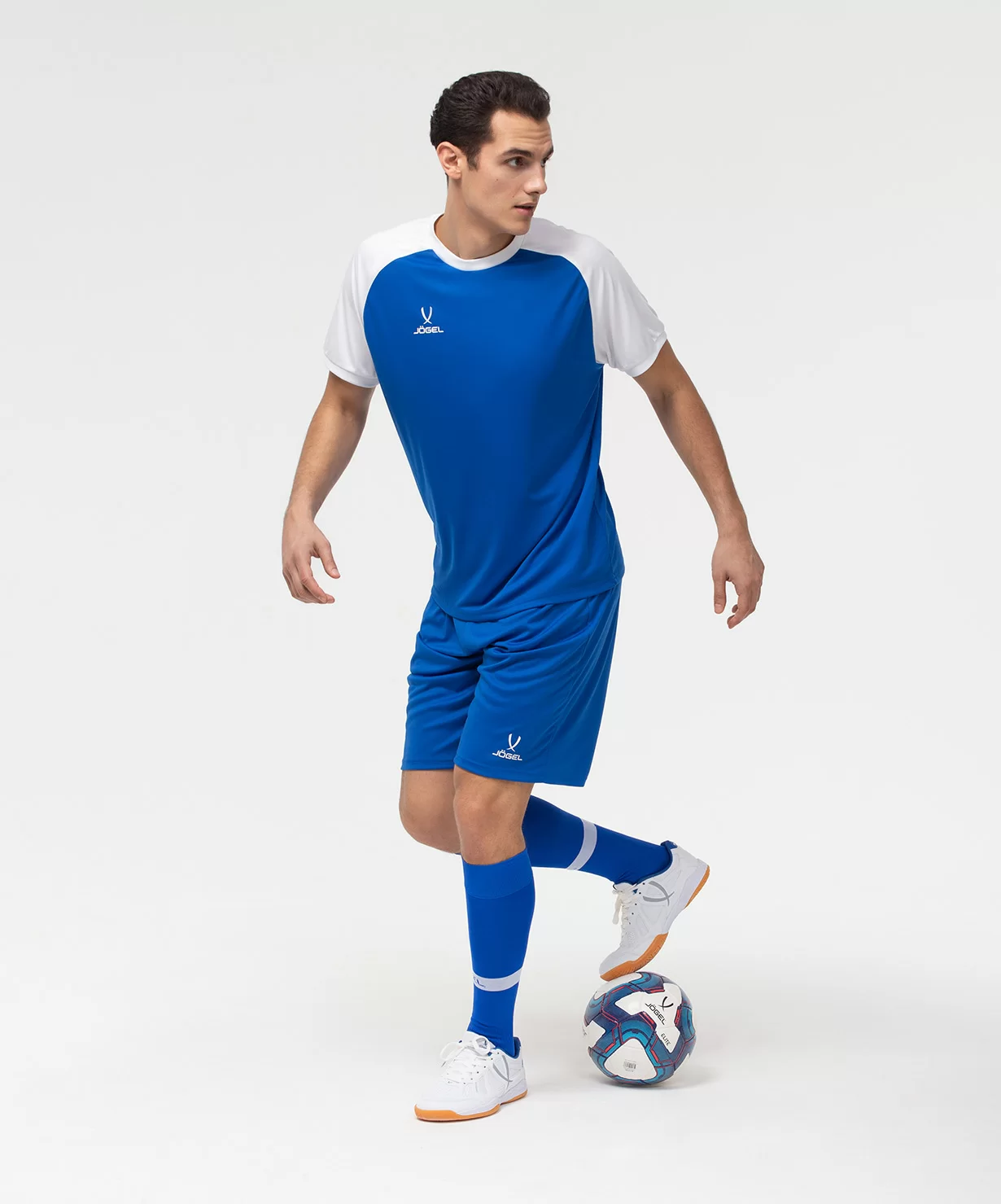 Реальное фото Футболка игровая CAMP Reglan Jersey, синий/белый Jögel от магазина Спортев