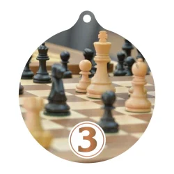 Медаль MZP 450-55 шахматы 3 место с сублимацией (D-55мм, s-2 мм)