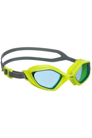Реальное фото Очки для плавания Mad Wave Viper лайм M0424 21 0 32W от магазина Спортев