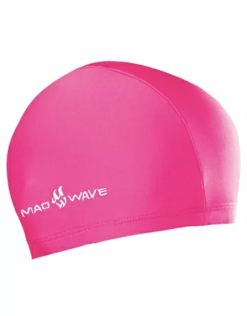 Реальное фото Шапочка для плавания Mad Wave Lycra Junior pink M0520 01 0 11W от магазина Спортев