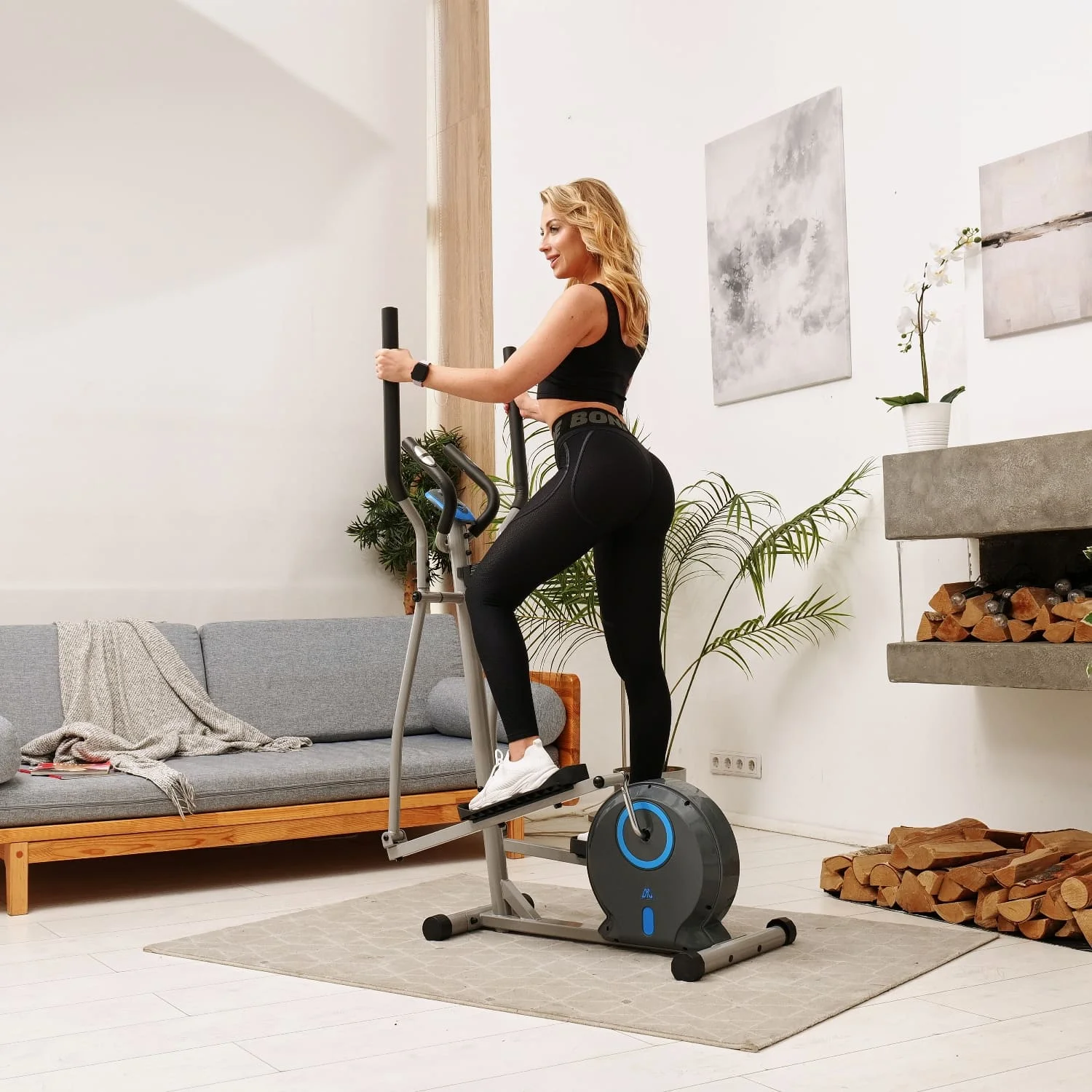 Реальное фото Эллиптический тренажер DFC E85001H от магазина Спортев