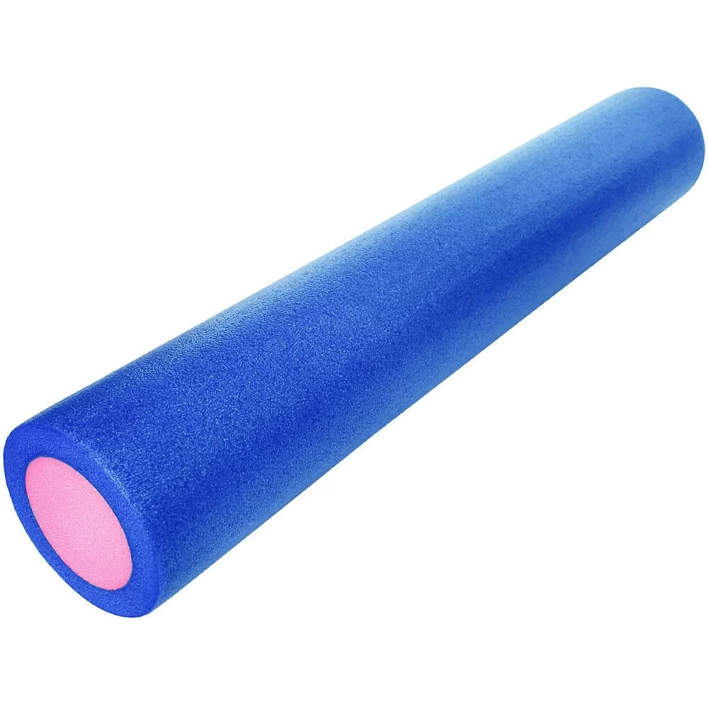 Реальное фото Ролик для йоги 90х15см полнотелый 2-х цветный сине-розовый B31513 от магазина СпортЕВ