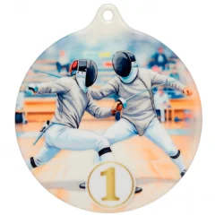 Медаль MZP 452-55 фехтование 1 место с сублимацией (D-55мм, s-2 мм)