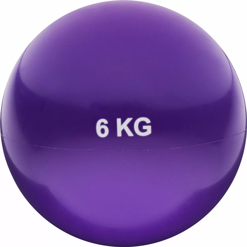 Реальное фото Медбол 6 кг HKTB9011-6 d-21см ПВХ/песок фиолетовый от магазина СпортЕВ