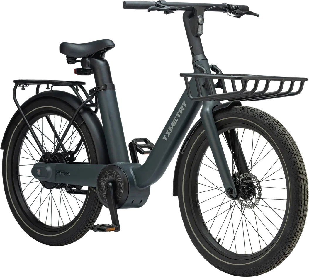 Реальное фото Электровелосипед Timetry D201 24" 1 скор. черный от магазина Спортев