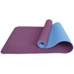 Коврик для йоги 183х61х0,6 см E33589 ТПЕ фиолетово/голубой 10020100