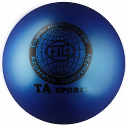 Мяч для художественной гимнастики 15 см 300 г металлик синий I-1