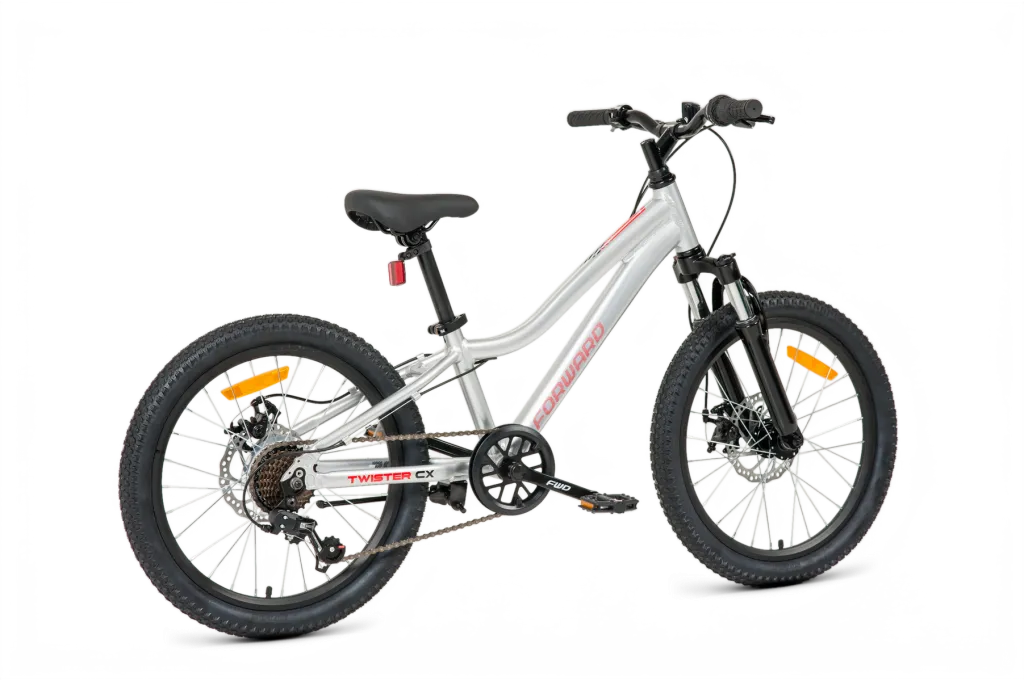 Реальное фото Велосипед Forward Twister CX 20 (2026) серебристый от магазина Спортев