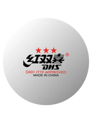 Мяч для настольного тенниса DHS 3*** DJ40+ WTT ITTF (1шт) белый MFP00002