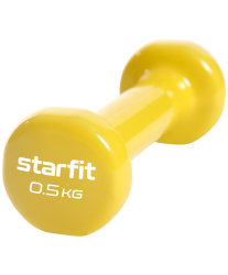 Гантель виниловая 0.5 кг StarFit DB-101 желтый 18820