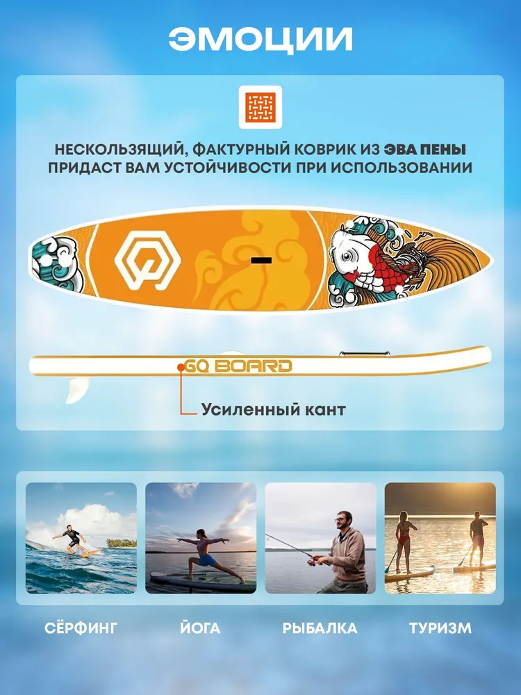Надувная SUP-доска Сапборд KC Реальное фото Надувная SUP-доска Сапборд KC от магазина Спортев