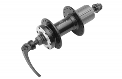 Втулка задняя XH-HUB-06RQ 32Н диск. эксц. под кассету 8 скор. пром. подшип., алюминиевая черная 130341