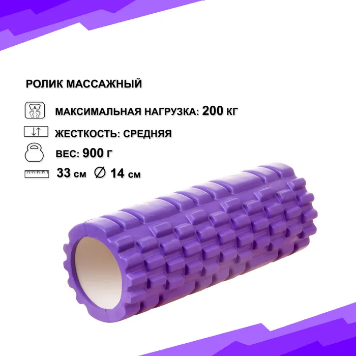 Ролик массажный Body Form BF-YR02 фиолетовый Реальное фото Ролик массажный Body Form BF-YR02 фиолетовый от магазина Спортев