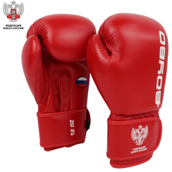 Перчатки боксерские BoyBo Titan кожа, одобрены ФРБ, красные IB-23-1