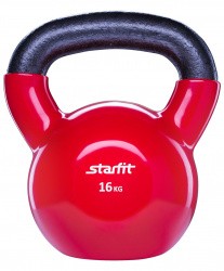 Гиря виниловая 16 кг StartFit DB-401 красная 18839
