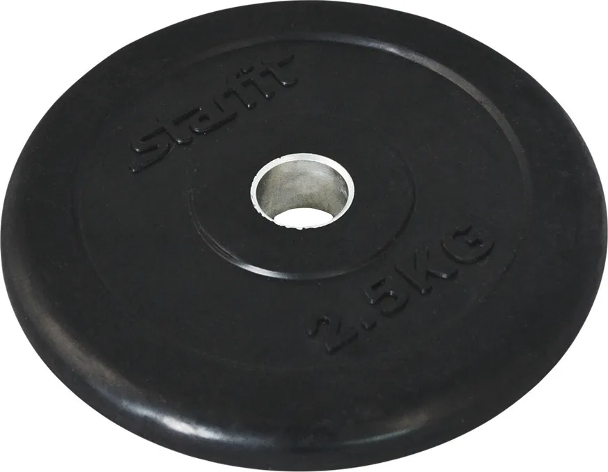Реальное фото Диск d 26 StarFit BB-202 черный обрезиненный стальная втулка 2,5 кг 18805 от магазина СпортЕВ