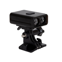 Фонарь передний/задний STG BC-FL1685 на шлем, 200 lm, 800 mAh, USB, черный Х108400