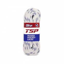 Шнурки хоккейные 305 см с пропиткой TSP Hockey Laces Waxed white 2153