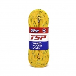 Шнурки хоккейные 244 см с пропиткой TSP Hockey Laces Waxed yellow 2156