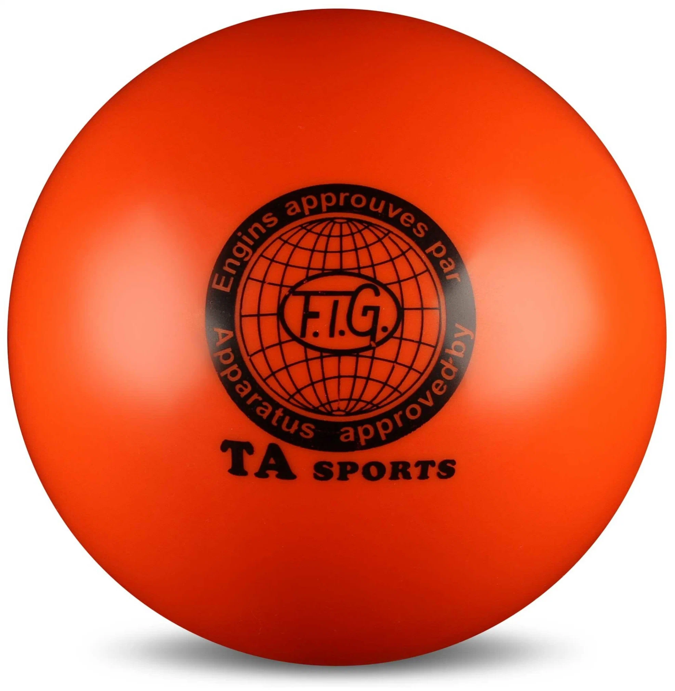 Реальное фото Мяч для художественной гимнастики 15 см 300 г металлик оранжевый I-1 от магазина СпортЕВ