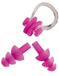 Набор для плавания E36868-2 беруши и зажим для носа розовый 10020488