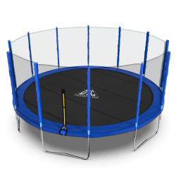 Батут DFC Trampoline Fitness 16ft наружн.сетка, синий (488см)(два короба) 16FT-TR-B