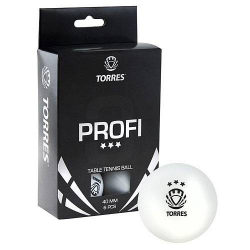 Мяч для настольного тенниса Torres Profi 3* (1 шт) белый TT21012