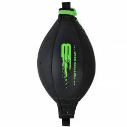 Груша на растяжках BoyBo Fire кожа черно-зеленый BPE450