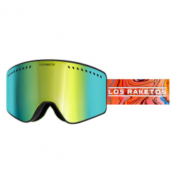 Маска горнолыжная Los Raketos ATOM yellow chrom 22002