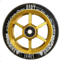Колесо для самоката TechTeam X-Treme 120 мм Форма 6ST (для самоката Street Dady) gold