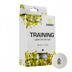 Мяч для настольного тенниса Torres Training 1* (1 шт) белый TT21016