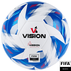 Мяч футбольный Vision Mission №5 FIFA Basiс ПУ бело-синий FV324075