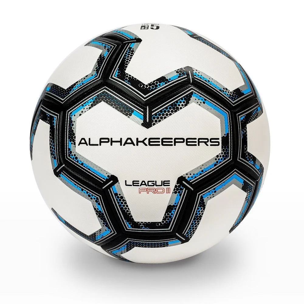 Реальное фото Мяч футбольный AlphaKeepers League Pro II №5 white\black 9502 от магазина СпортЕВ