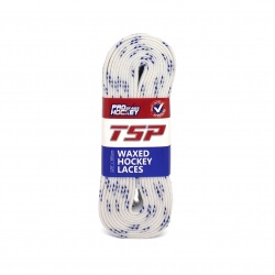 Шнурки хоккейные 213 см с пропиткой TSP Hockey Laces Waxed white 2150