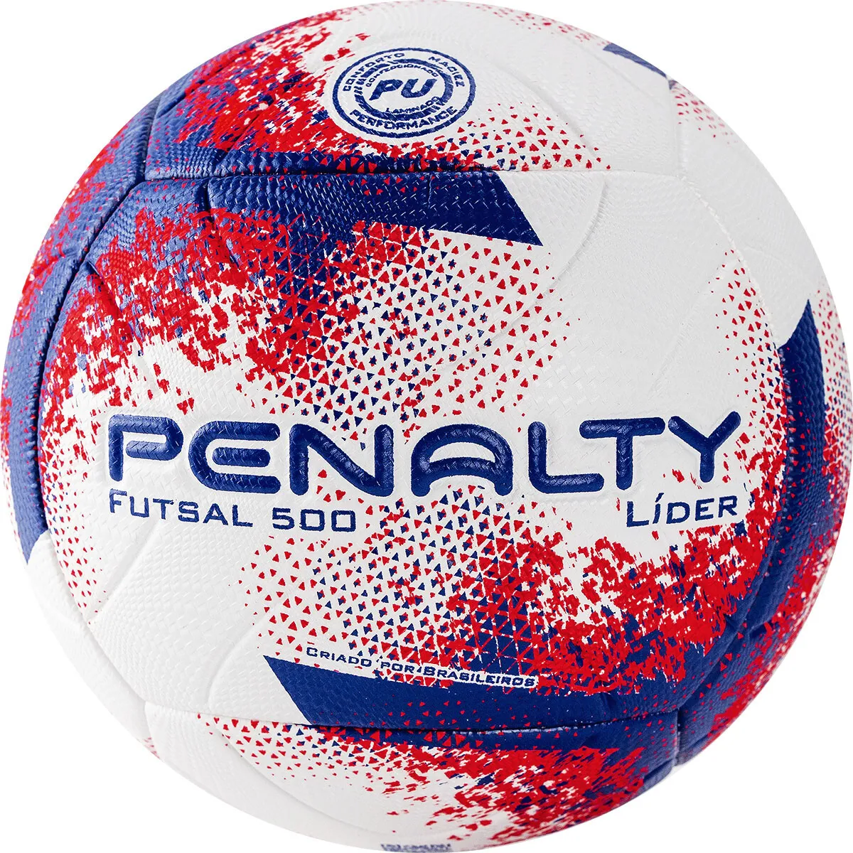 Реальное фото Мяч футзальный Penalty Futsal 500 Lider XXI №4 бело-сине-красный 5213061641-U от магазина СпортЕВ