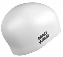 Шапочка для плавания Mad Wave Long Hair Silicone белый M0511 01 0 02W