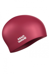 Шапочка для плавания Mad Wave Long Hair Silicone т.бордовый M0511 01 0 25W