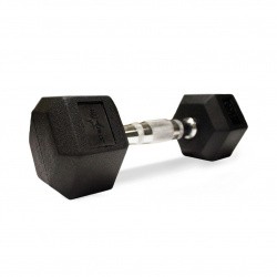 Гантель обрезиненная 8 кг StartFit DB-301 черная УТ-00007101