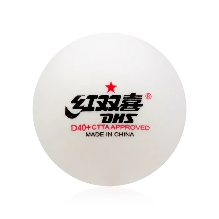 Реальное фото Мяч для настольного тенниса DHS 1* D40+ DUAL (1шт) белый MFP00005 от магазина СпортЕВ