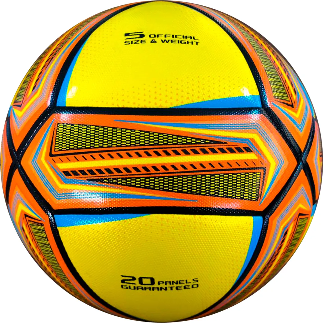 Реальное фото Мяч футбольный Vamos Campo Pro Plus 20П №5 желтый BV 1064-WCP от магазина СпортЕВ
