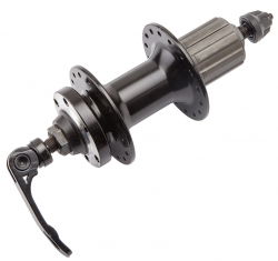 Втулка задняя WZ-A282RBQ 32Н диск. эксц. под касс. алюм. черн. 130267